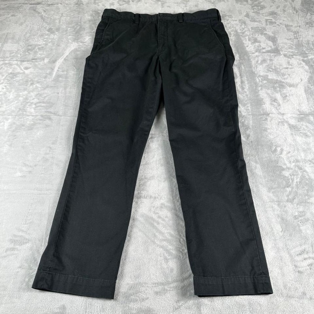 Polo Ralph Lauren Chino Pants Mens 36x30 Black Stretch‎ Straight Preppy Heritage